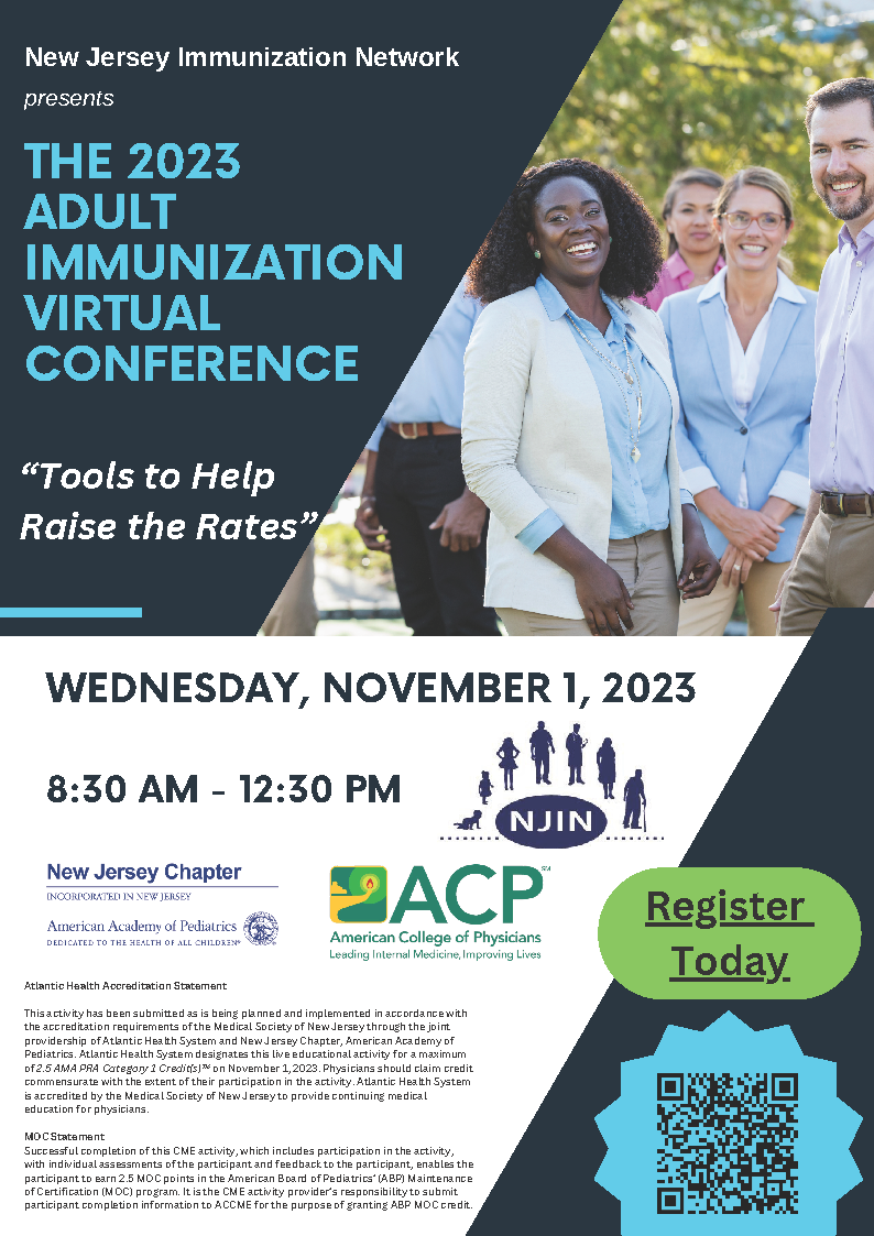 Adult Immunization Conference Flyer w Reg